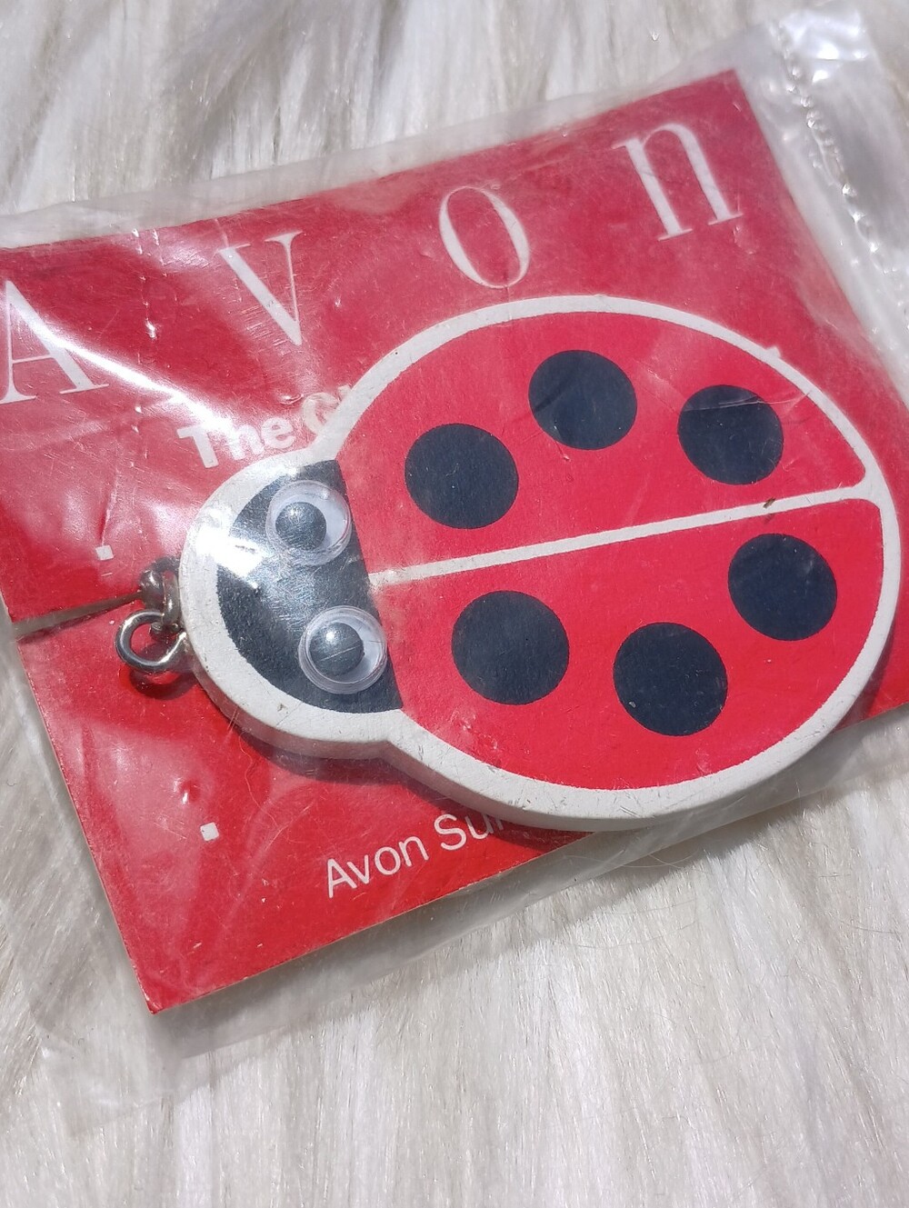 Vintage Avon Ladybug Summer Fun Key Chain 70s 1970s Keychain Insect Bug Gift NEW
